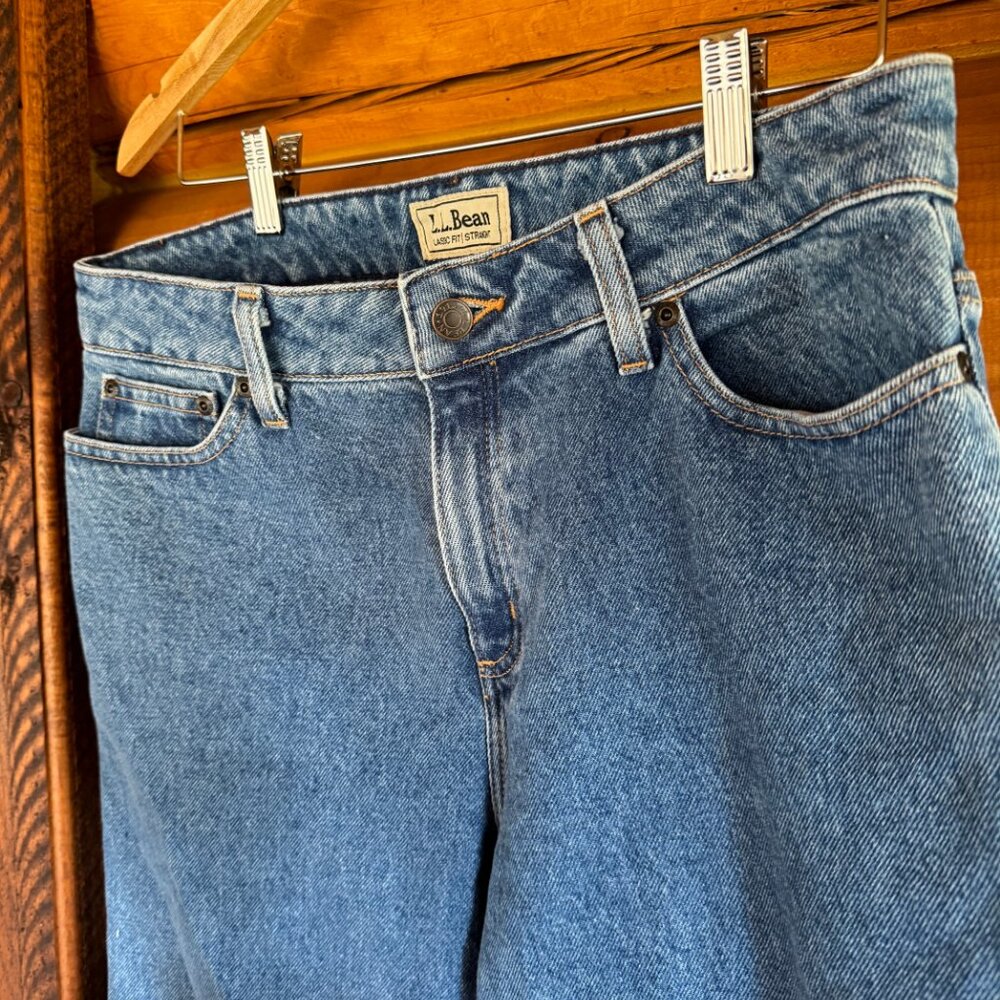 LL Bean Vintage Boyfriend Jeans Size 8 Medium Blue Wash Denim
